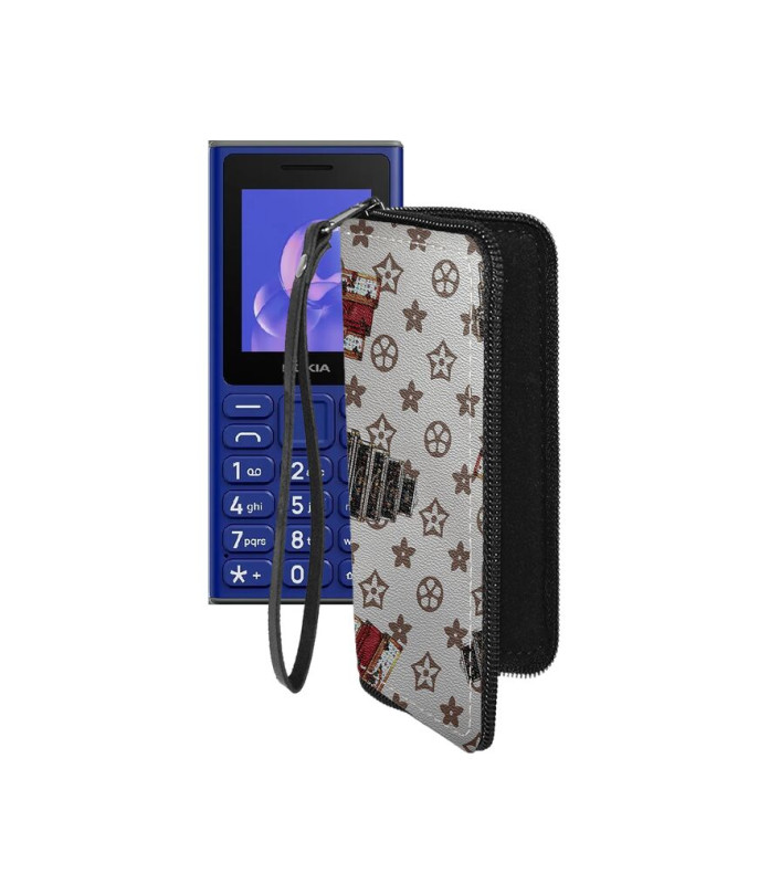 Чохол-гаманець з екошкіри для телефону Nokia 105 (2024)