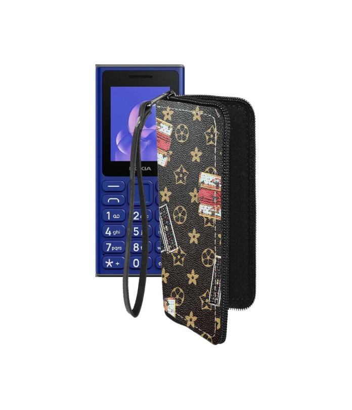 Чохол-гаманець з екошкіри для телефону Nokia 105 (2024)