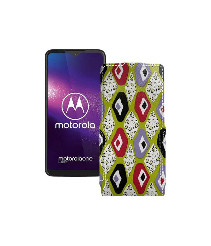 Чохол-флип з екошкіри для телефону Motorola One Macro