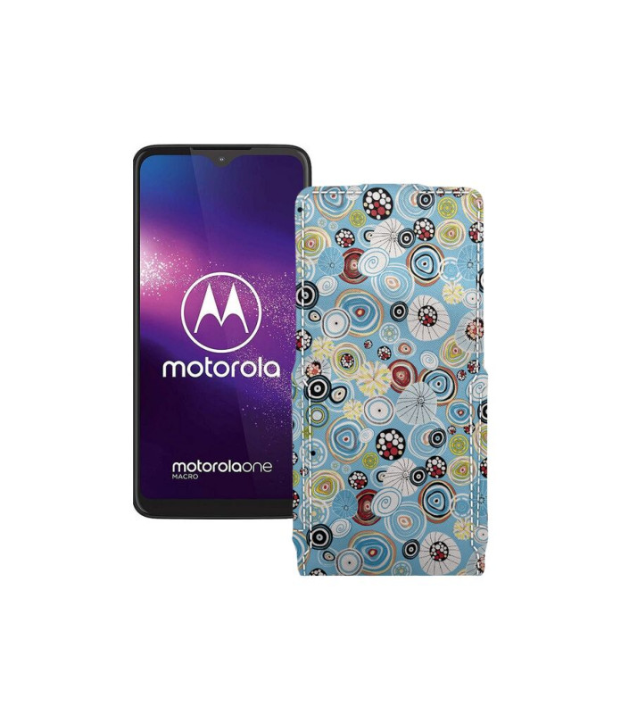 Чохол-флип з екошкіри для телефону Motorola One Macro