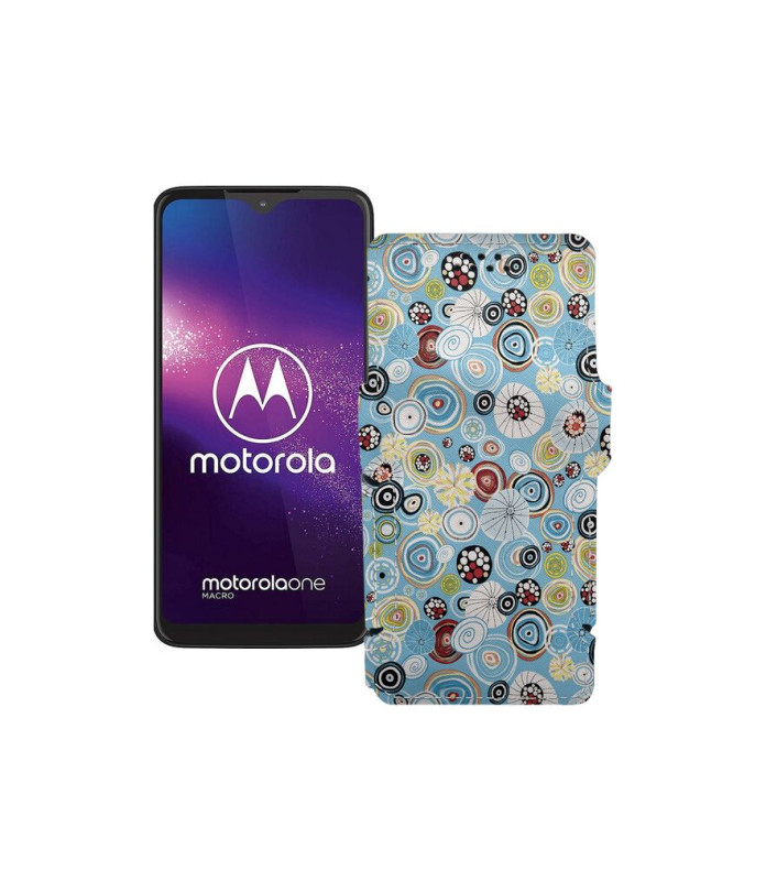 Чохол-книжка з екошкіри для телефону Motorola One Macro