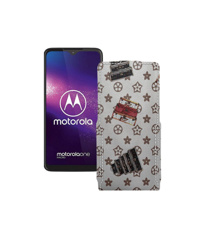 Чохол-флип з екошкіри для телефону Motorola One Macro