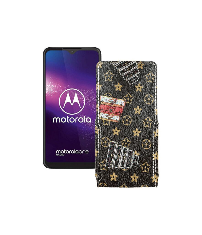 Чохол-флип з екошкіри для телефону Motorola One Macro