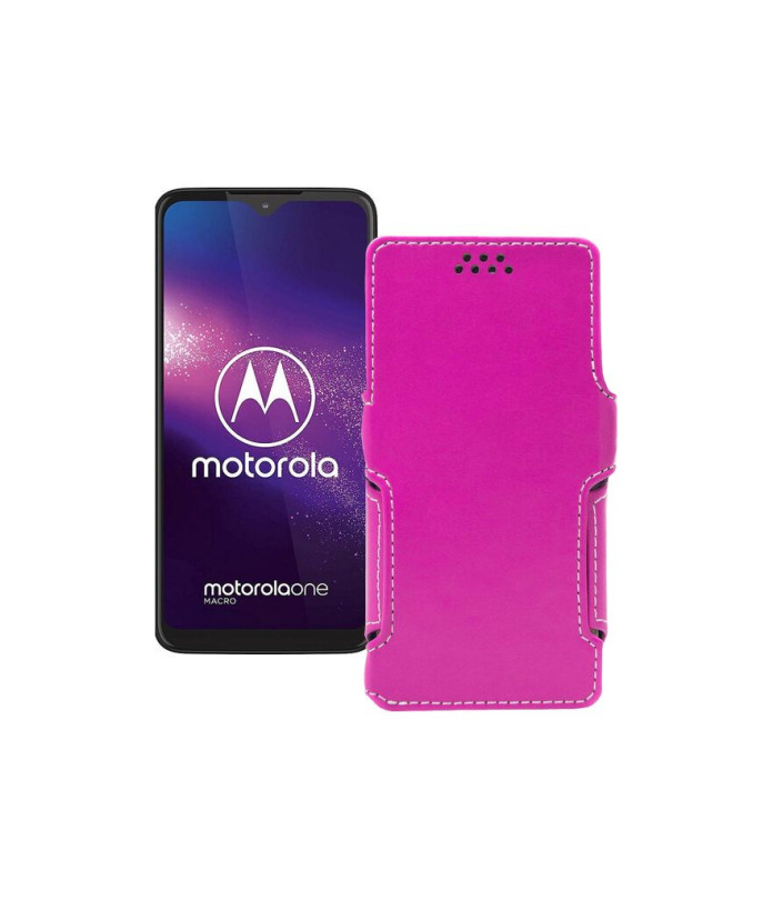 Чохол-книжка з екошкіри для телефону Motorola One Macro