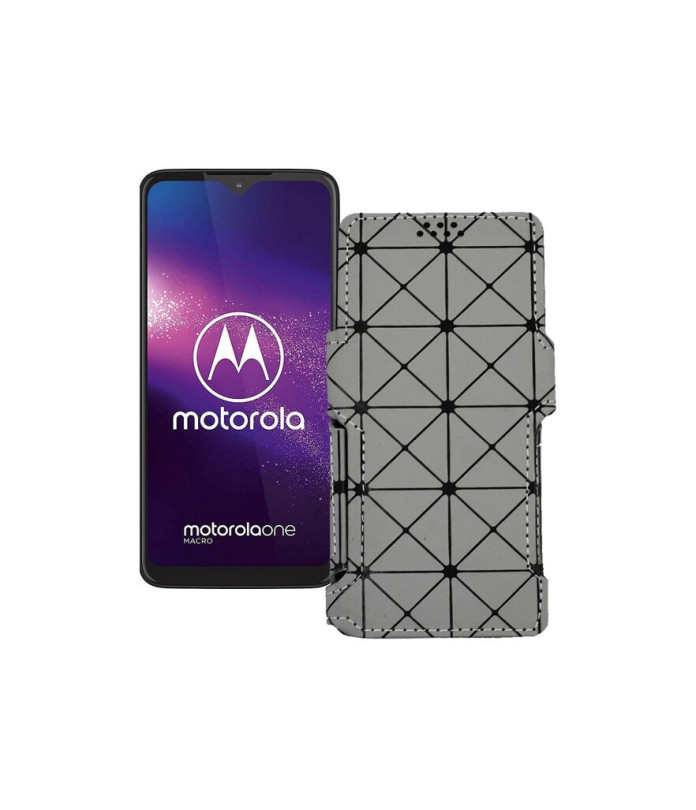 Чохол-книжка з екошкіри для телефону Motorola One Macro