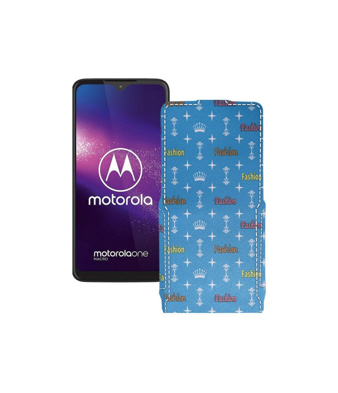 Чохол-флип з екошкіри для телефону Motorola One Macro