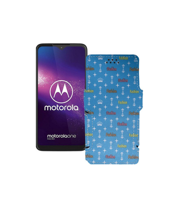 Чохол-книжка з екошкіри для телефону Motorola One Macro