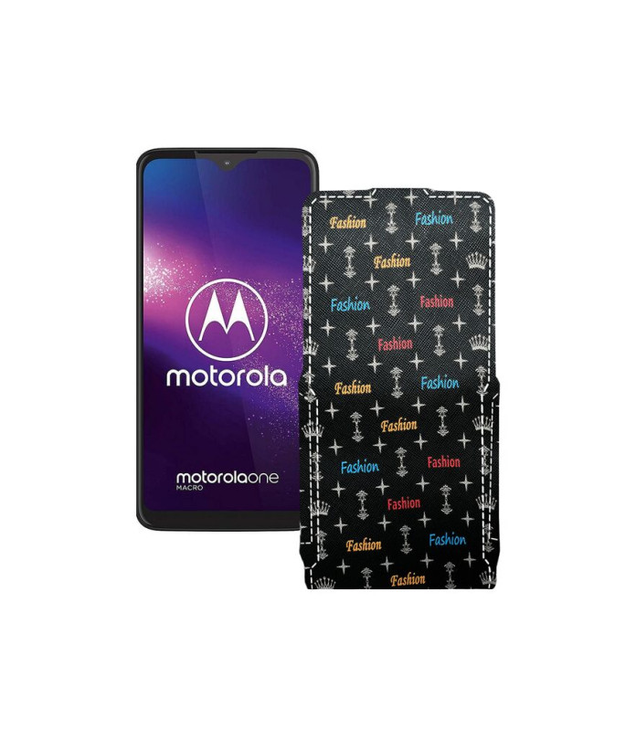 Чохол-флип з екошкіри для телефону Motorola One Macro