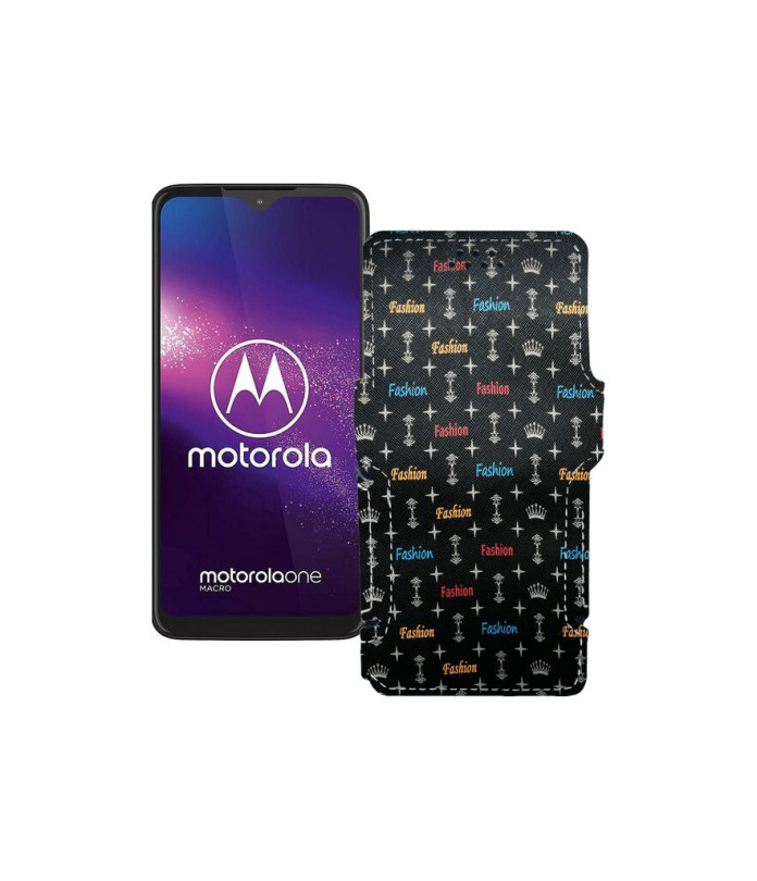 Чохол-книжка з екошкіри для телефону Motorola One Macro