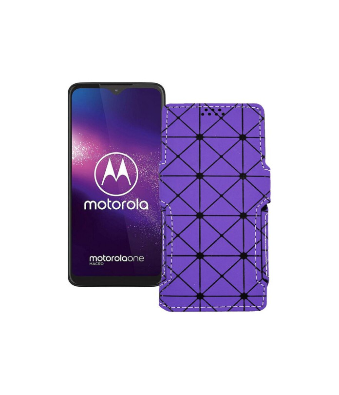 Чохол-книжка з екошкіри для телефону Motorola One Macro