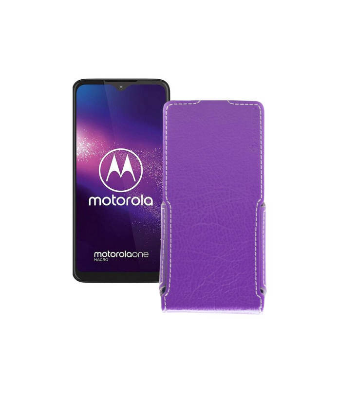 Чохол-флип з екошкіри для телефону Motorola One Macro