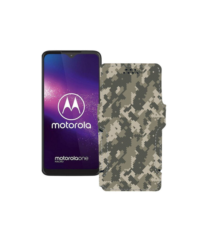 Чохол-книжка з екошкіри для телефону Motorola One Macro