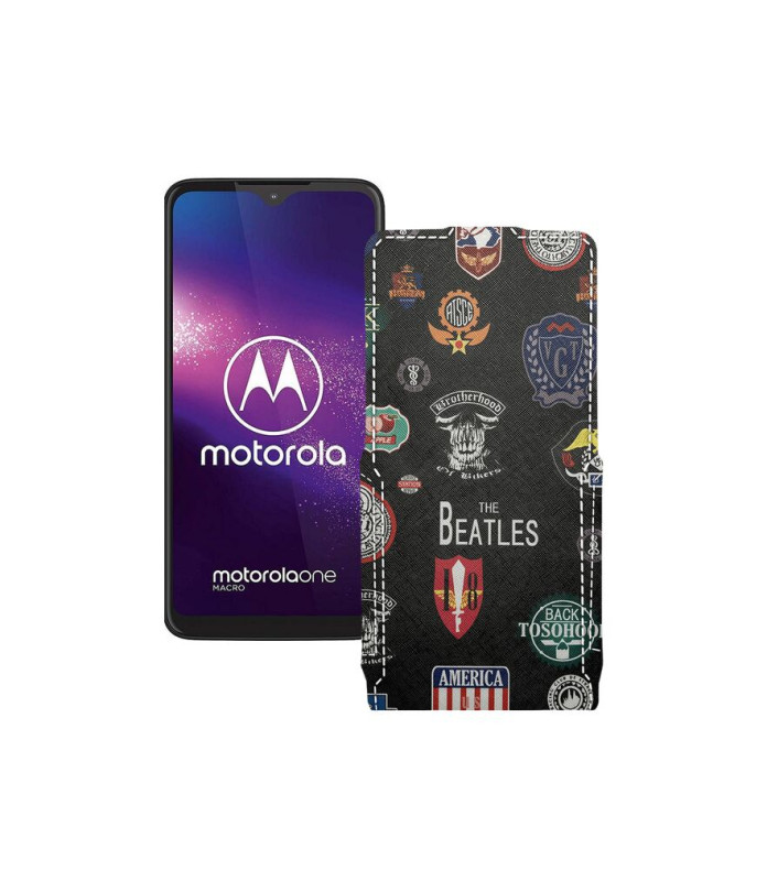 Чохол-флип з екошкіри для телефону Motorola One Macro