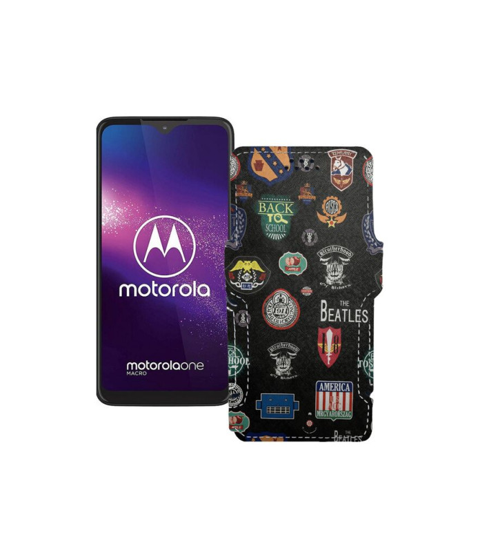 Чохол-книжка з екошкіри для телефону Motorola One Macro