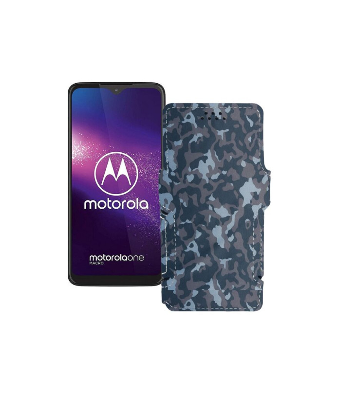 Чохол-книжка з екошкіри для телефону Motorola One Macro