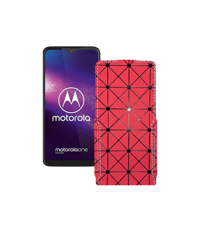 Чохол-флип з екошкіри для телефону Motorola One Macro