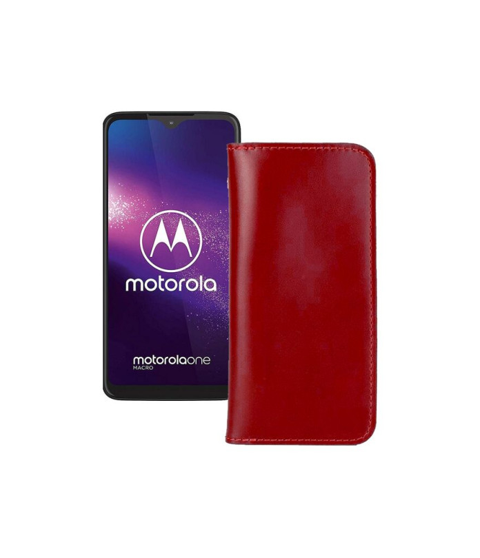 Портмоне з шкіри для телефону Motorola One Macro