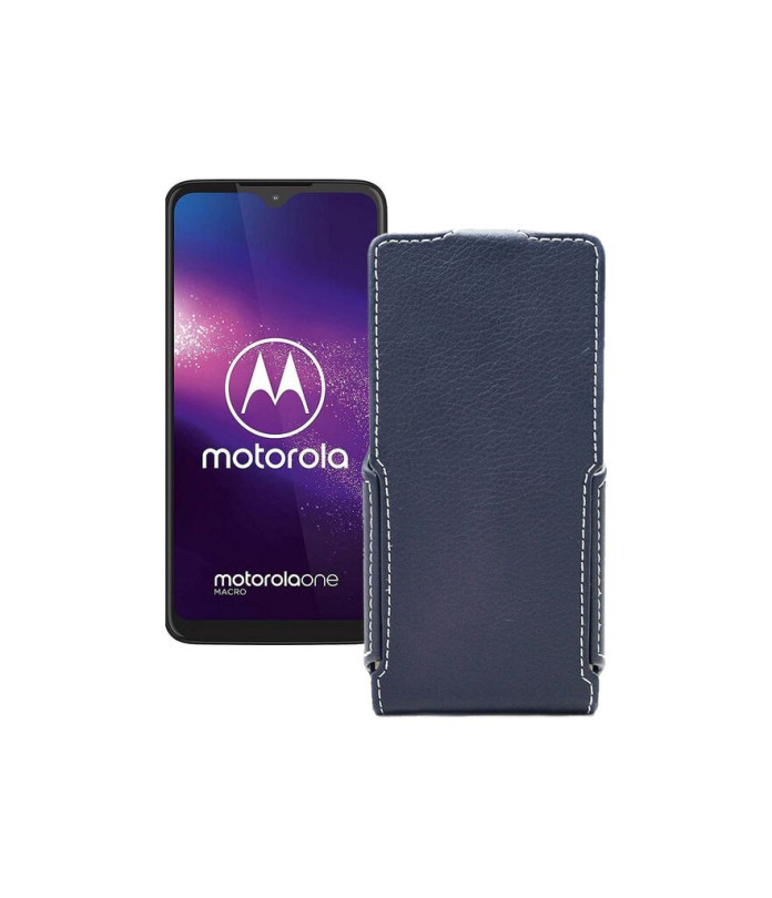 Чохол-флип з екошкіри для телефону Motorola One Macro