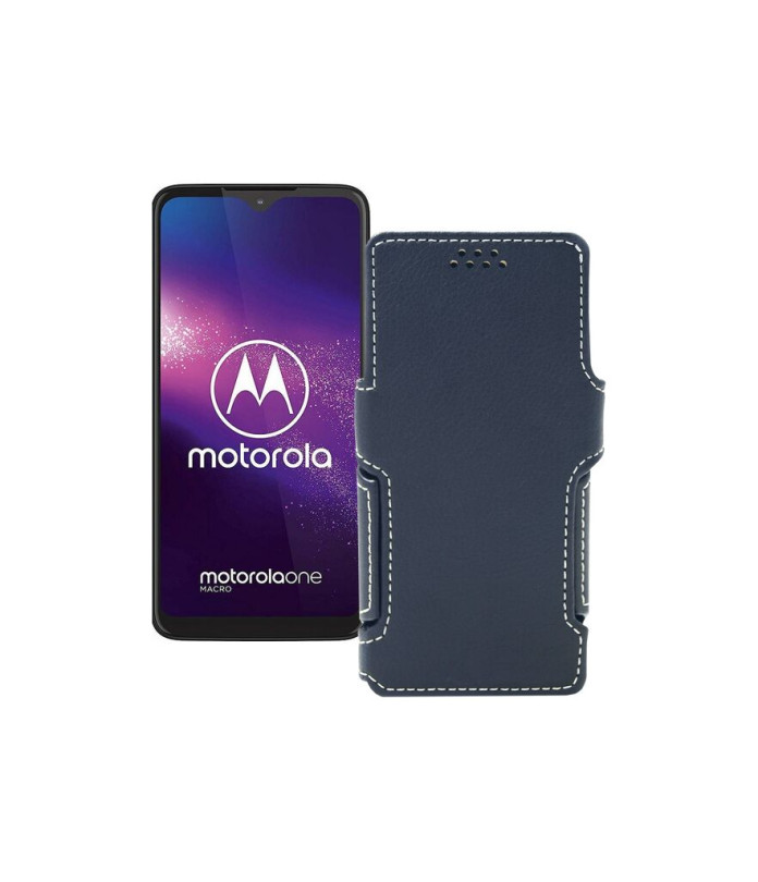 Чохол-книжка з екошкіри для телефону Motorola One Macro