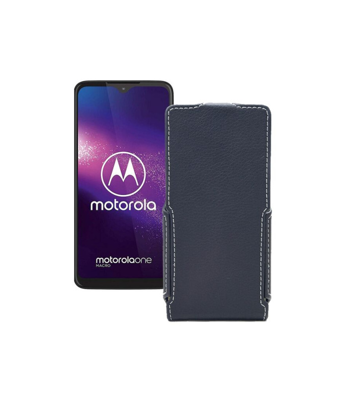 Чохол-флип з екошкіри для телефону Motorola One Macro