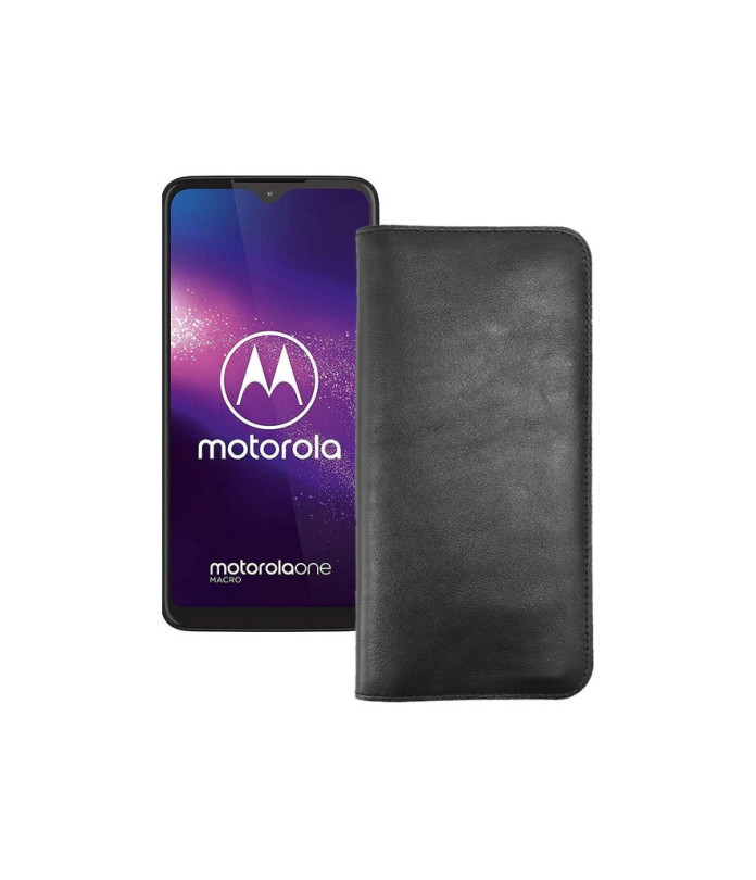 Портмоне з шкіри для телефону Motorola One Macro