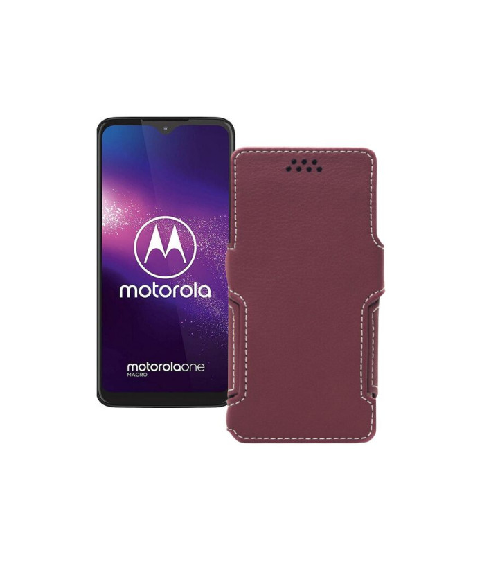 Чохол-книжка з екошкіри для телефону Motorola One Macro