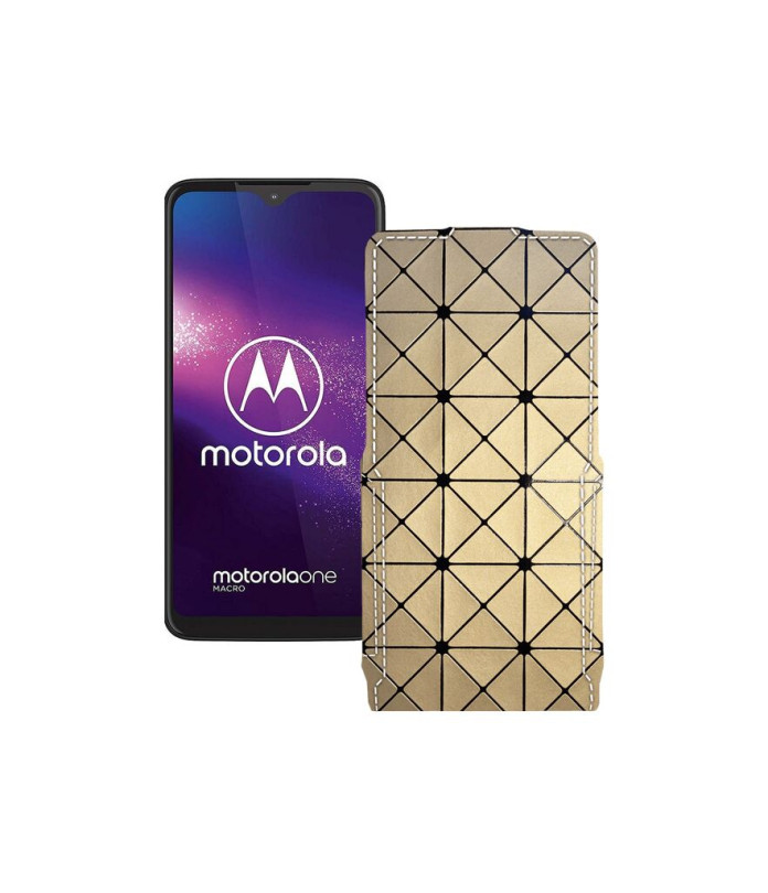 Чохол-флип з екошкіри для телефону Motorola One Macro