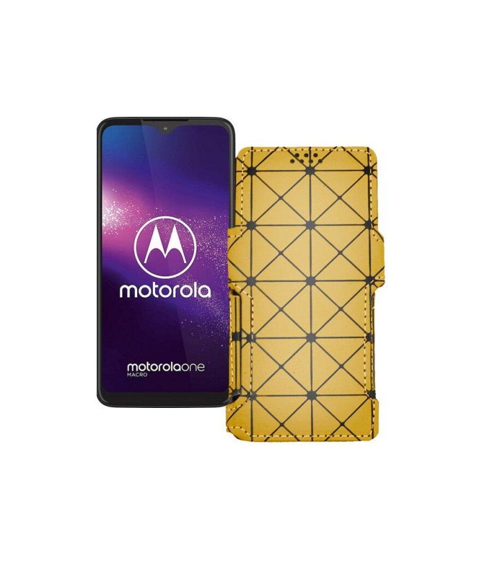 Чохол-книжка з екошкіри для телефону Motorola One Macro